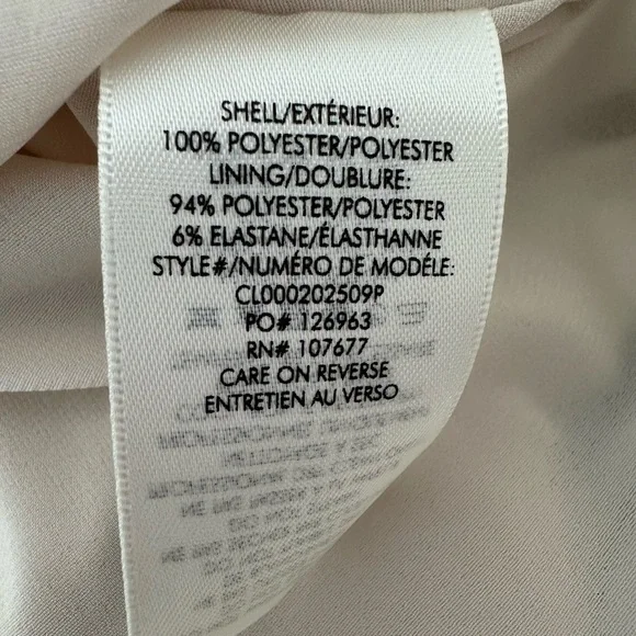 Alice + Olivia Dress Women’s 6 Cream Palmira Tiered Crepe Mini Sleeveless - Picture 8 of 9